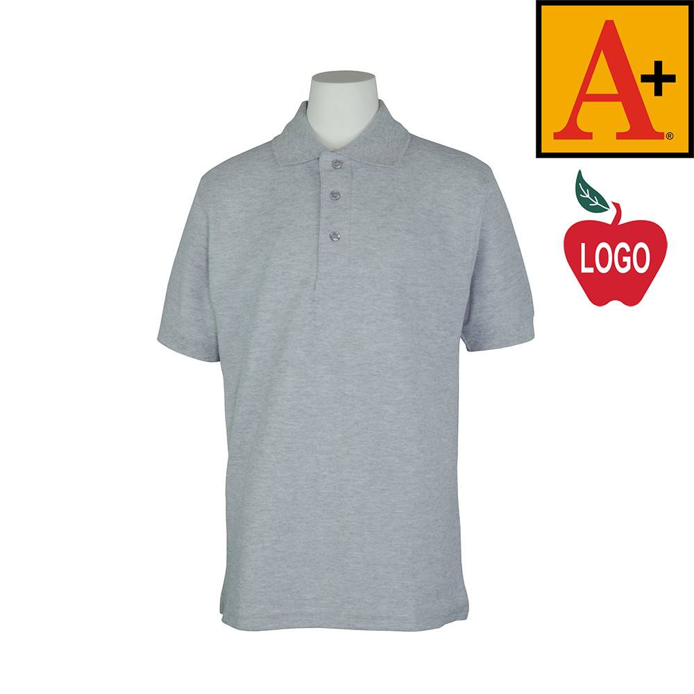 Ash Grey Short Sleeve Pique Polo #8761 - Merry Mart Uniforms